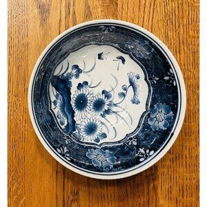 Knobler Japan Blue White Small Bowl Floral